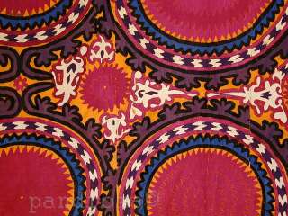 Magnificent tribal Suzani textile Uzbekistan Central Asia 1940  