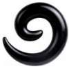 Ohr Dehnung Spirale Expander Acryl UV Transparent   1807.Black.4.mm 