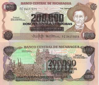   Cordobas OP Banknote World Money Currency BILL Central America  