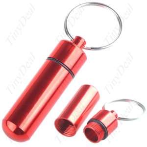 Metal Keychain Waterproof Pill Box Drug Holder FOTHPS01  