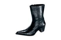    Billig Schuhe   Stiefelette Leder spitze Form in schwarz