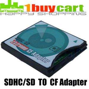   SD MMC SDHC 4/32GB to Compact Flash CF Type II Card Reader Adapter gu