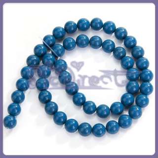 106 PCS Blue Natural Coral ROUND Beads Necklace 32  