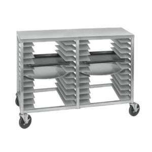 Half Size Pizza Shop Racks With Worktable 24 Tray Stand 845033013937 