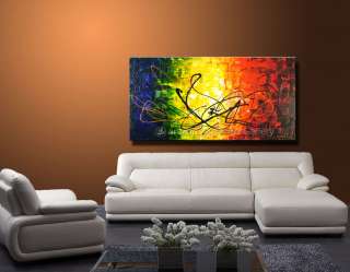 Wall Decor Art Oil Painting Original Abstract Palette Knife Canvas 