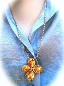LEAF CLOVER DIPPED IN 24K GOLD EARRING & NECKLACE SET  