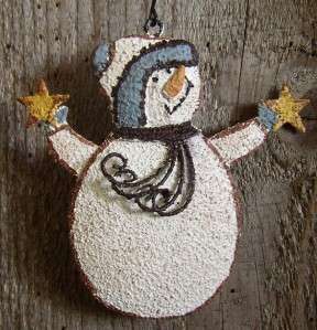 Snowman Star Christmas Ornament Snowmen set of 3  