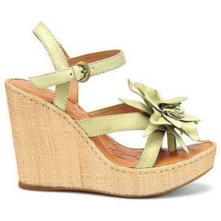   BORN Black Pink Green Gold MISS Espadrille Flower Wedge Sandals Shoes