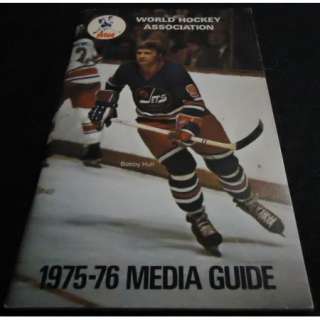 1975 Vintage WHA Hockey Media Guide BOBBY HULL Cover  