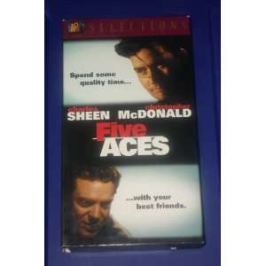 FIVE ACES   VHS   starring Charles Sheen, and Christopher 