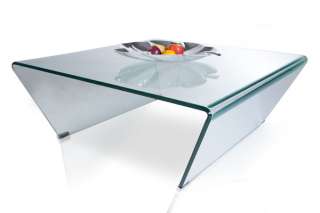 Design Glas Trapez Couchtisch 100x100 Tisch  