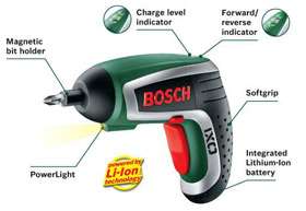Bosch IXO 4 screwdriver with no battery self discharge, no memory 
