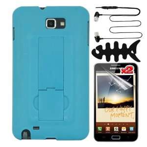   Microphone and blue Fishbone Holder for Samsung Galaxy Note i9220