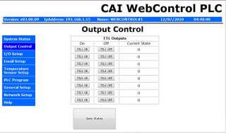 WebControl timer temperature humidity I/O controller network relay 
