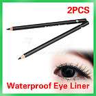 Eyeliner Pencil Smooth Black 2 Pcs Waterproof Eye Liner