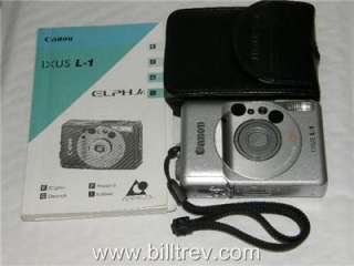 Canon IXUS L1 APS Point & Shoot Film Camera & Manual  