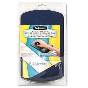  Fellowes : Gel Wrist Support And Mouse Pad w/Antimicrob 