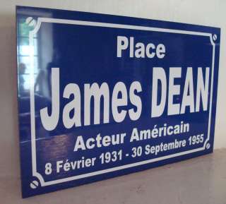   PLAQUE de Rue James DEAN
