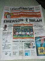 Gazzetta Sport 2007 Valentino ROSSI Emerson Milan Inter  