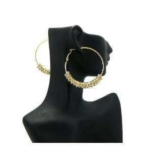 Basketball Wives POParazzi Inspired Rhinestone Rings Earring Gold 