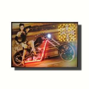 Neonetics West Coast Choppers Girl Lighted Poster West Coast Choppers 