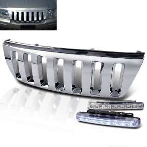   2004 Jeep Grand Cherokee Chrome Front Grill Grille + 8 Led Bumper Fog