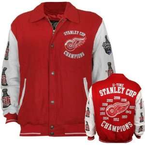   Wings Commemorative Wool and Leather Varsity Jacket