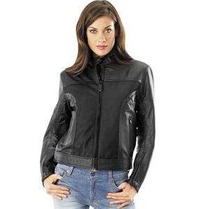   Road Womens Pecos Leather Mesh Jacket   2X Large/Black Automotive