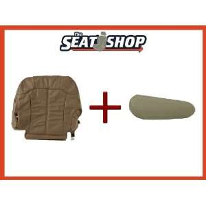 00 01 02 Chevy Silverado Med Neutral Leather Seat Cover bottom & arm 