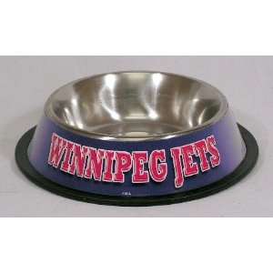  Winnipeg Jets NHL Logo 32 oz Stainless Steel Pet Bowl 