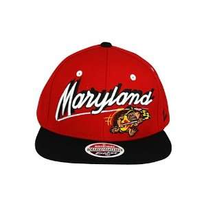  Zephyr Shadow Script University Of Maryland Terrapins Snapback Hat 