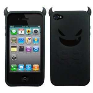 Black Devil Demon Silicone Case / Skin / Cover for AT&T Apple iPhone 4 