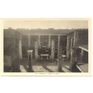1930s Vintage Postcard Casa dei Vetti Pompei Italy