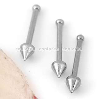   Stainless Steel Taper Nose Bones Studs Rings Body Piercing Jewelry Lot