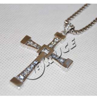 Dominic Toretto 925 Fast and Furious Silver Cross Pendant With Box 