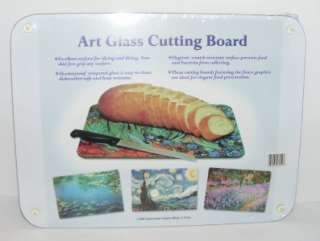 Nw FLAMINGO ART GLASS CUTTING SERVING BOARD Party 12x16  