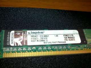 KINGSTON 1GB PC2 4200 DDR2 533 240 pin DRAM KTM3211/1G  