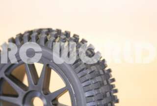 RC 1/8 CAR BUGGY TRUCK TIRES WHEELS RIMS PACKAGE SPIKE  