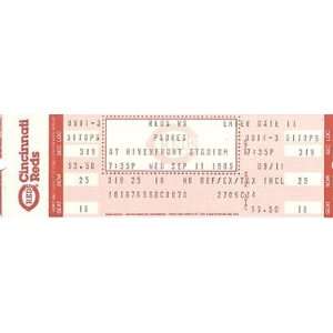  1985 Sep 11 PETE ROSE 4192 Hit Game Full Ticket x Sports 