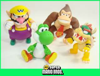 12 Super Mario Bros Figure LUIGI DONKEY KONG HAMMER BRO Boo BOWSER 