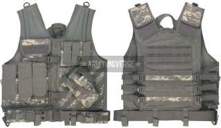 ACU Digital Camouflage Military Cross Draw Tactical Vest 613902065987 