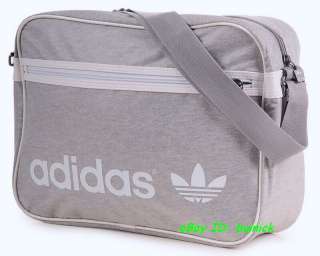 ADIDAS ADICOLOR AIRLINE BAG Grey White French Terry Cotton New  