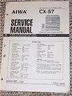 Original AIWA CX 550 Stereo System Service Manual