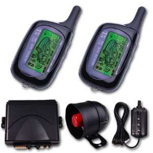  2 Way LCD Sensor Remote Alarms System Car Alarm