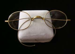 Antique Victorian Taw & Co. Gold Rimmed Eyeglasses Glasses Spectacles 