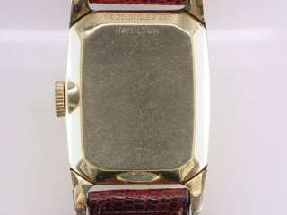 Vintage Antique Hamilton 14K Gold Filled Mens Art Deco Winding Wrist 
