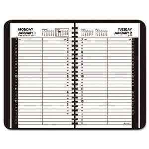  Recycled Daily Appointment Book, Black, 4 7/8 x 8, 2012 