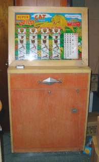 Vintage 1950s Wild Cat Arcade Machine Games Inc  