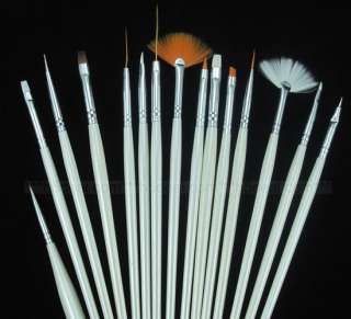 15pcs Nail Art Gel Design Painting Pen Polish Brush Set  