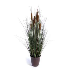   Pack of 2 Cattail and Grass Artificial Potted Plants